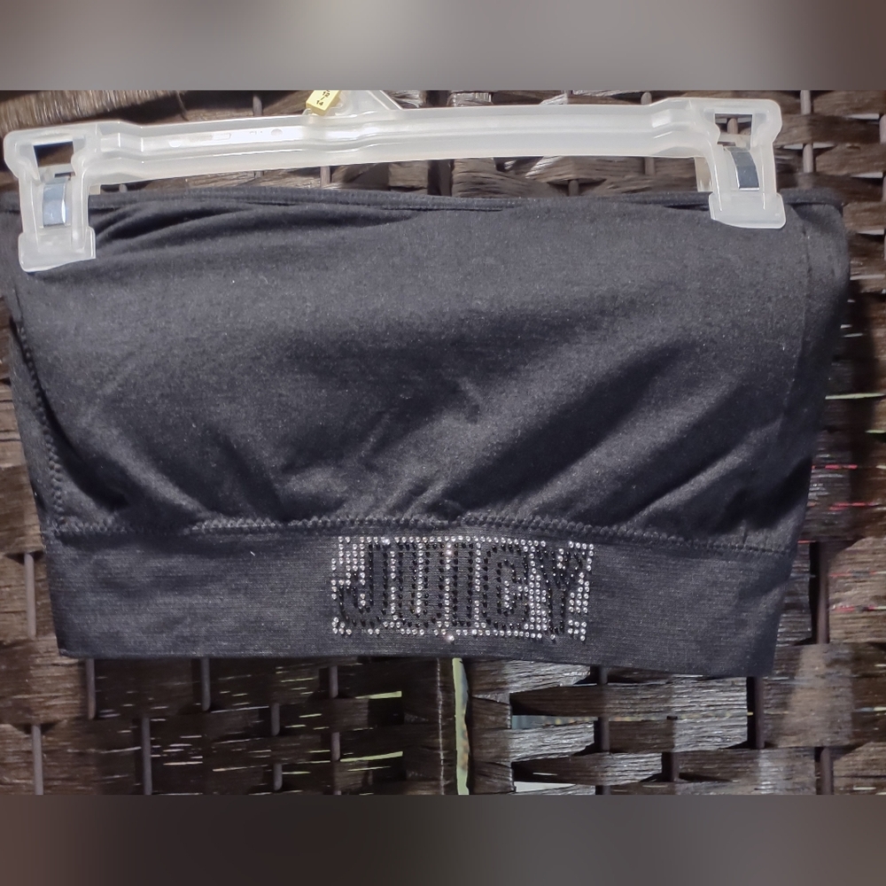 Juicy Couture Seamless Comfort Strapless Bandeau Bralette Black Size L
